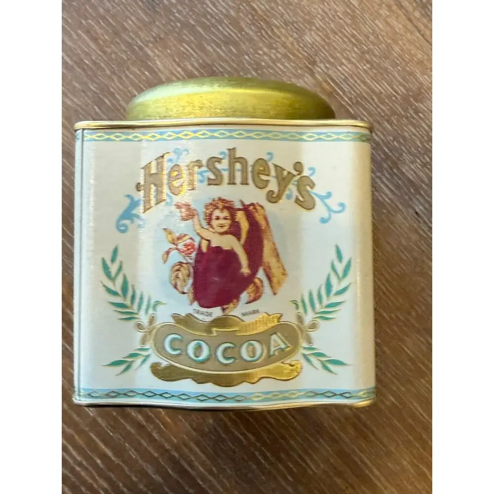 Vintage Hershey's Cocoa Powder Tin Set of 2 Retro Collectible